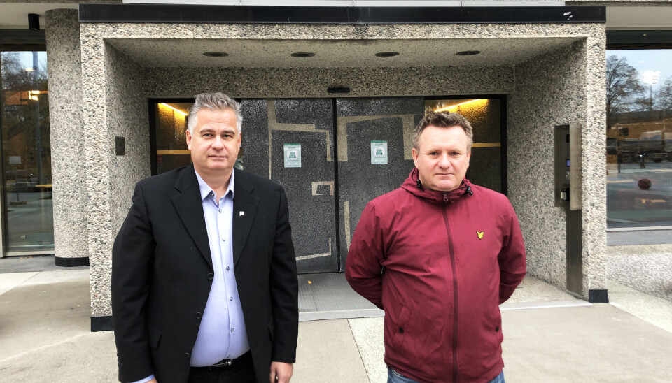 Forhandlingsleder i Parat, Kjell Morten Aune, og Bård Henning Midtbøen, hovedtillitsvalgt i Stendi AS.