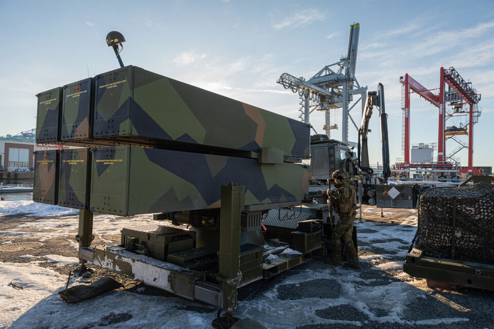 Eksempel på luftvern av typen NASAM III som ble trent med under øvelsen Joint Viking 2023. Foto: Martin Mellquist/ Forsvaret