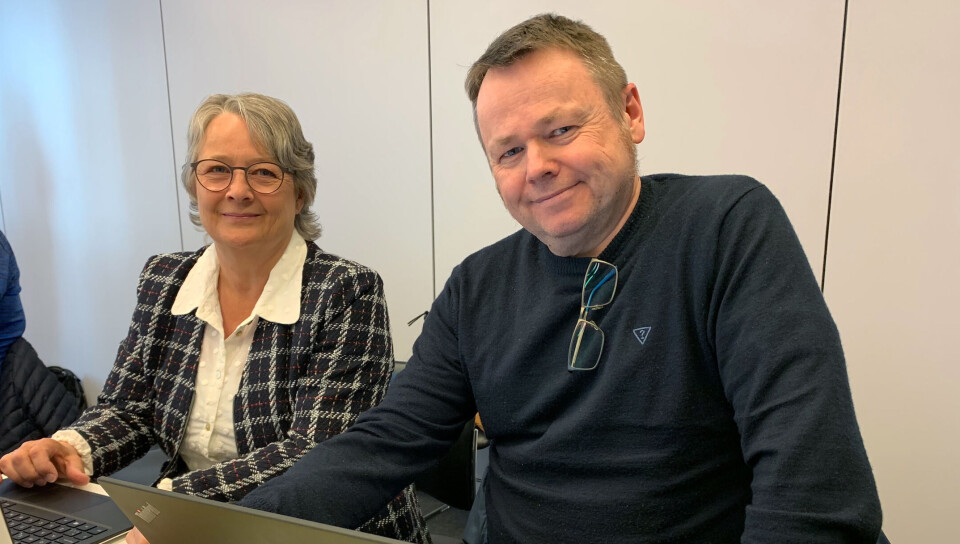 Anne-Gro Årmo og Bjørn-Are Sæther er fornøyde med oppgjøret i KS. Foto: Gunhild Lervåg