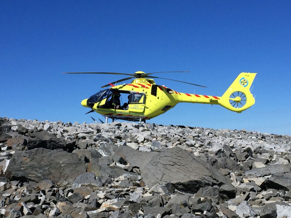 Redningsmennene i Norsk Luftambulanse er i streik. Foto: NLA redningsmenn.