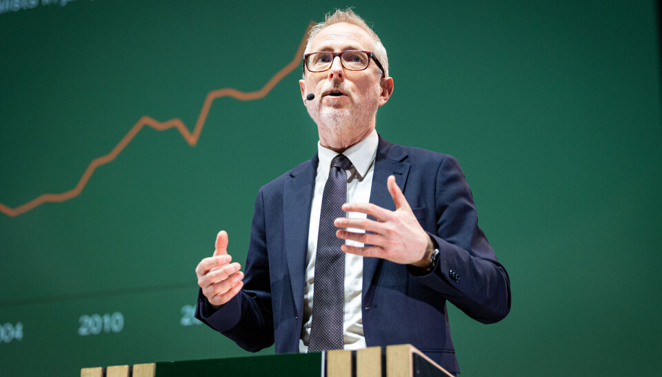 Direktør i Norad, Bård Vegar Solhjell, snakket om presset på sivilsamfunnet, demokratisk tilbakegang, og håpet om bedring på Norads konferanse 2024.