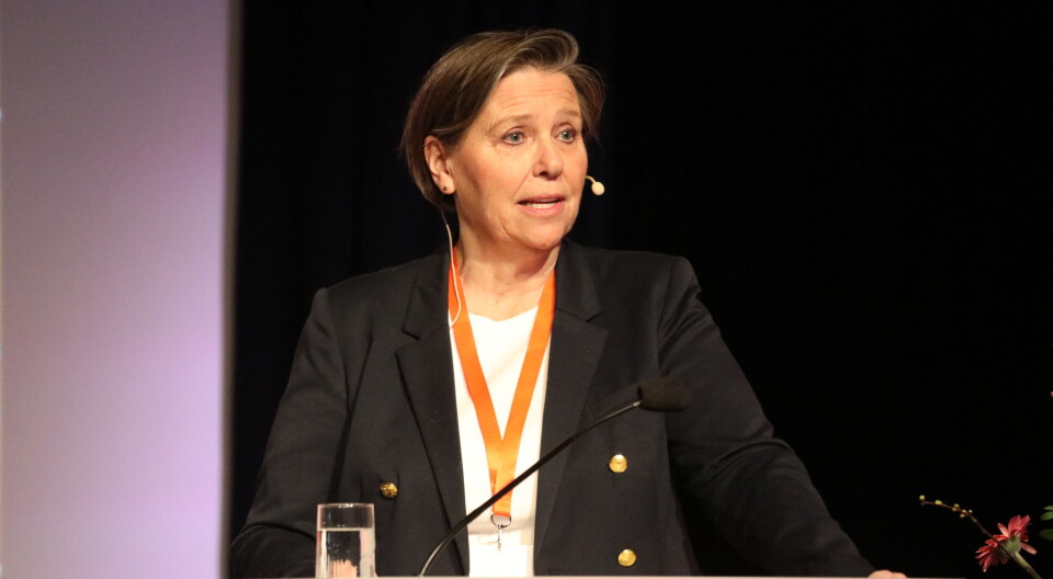 Forhandlingssjef i Parat, Turid Svendsen, på Tariffkonferansen 2024.