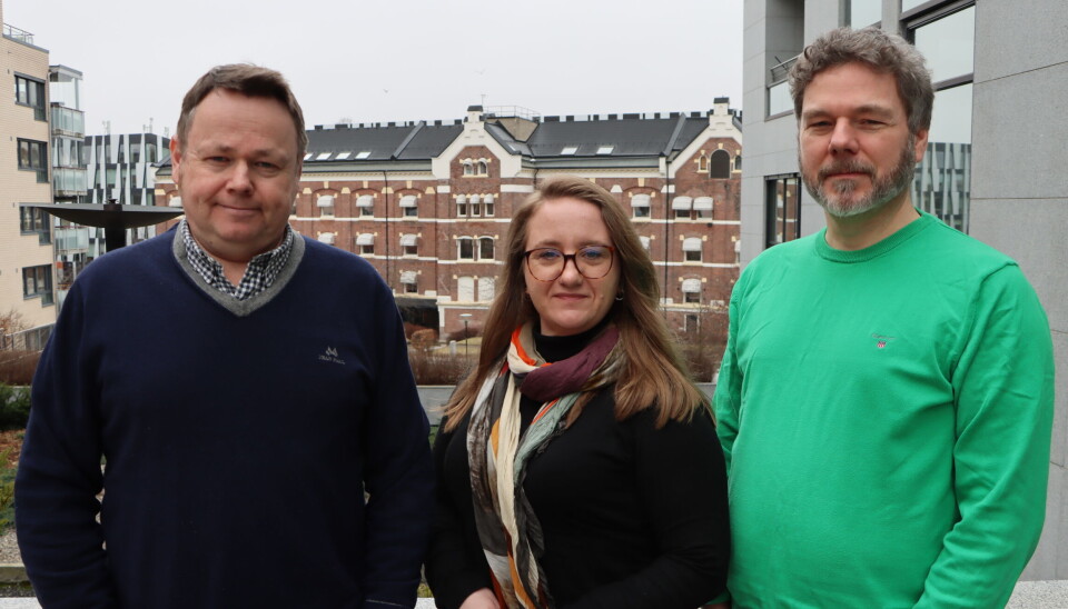 Forhandlere fra Parat. F.v. Bjørn-Are Sæther, Bodil Røkke, Anders Fredheim.