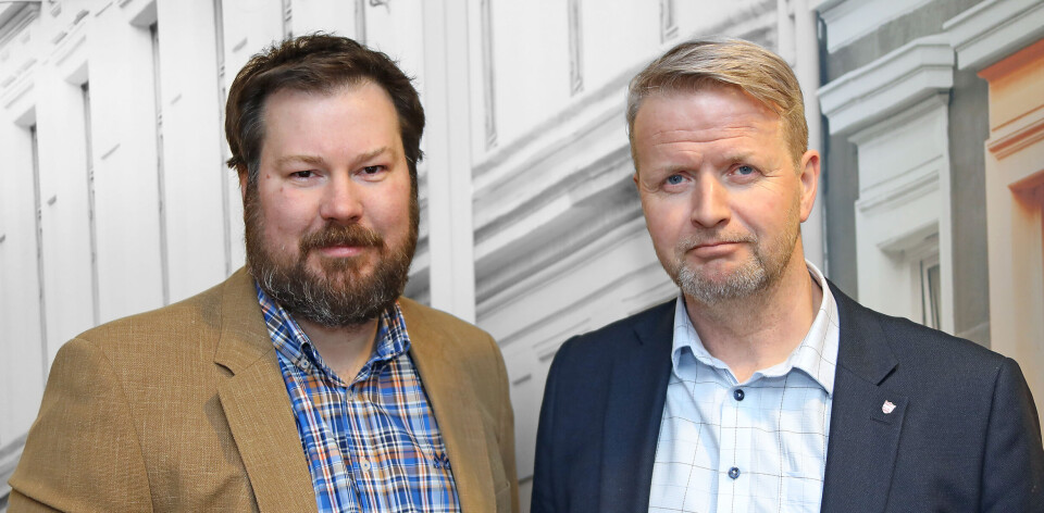 Hovedtillitsvalgt i Parat politiet Einar Gustav Follesøy Tolo-Kaldhol og forbundsleder i Norges Politilederlag Kjetil Ravlo er begge bekymret for økningen i antall ansatte som utsettes for vold, trusler og sjikane. Einar Kaldhol, Parat politiet (t.v) og Kjetil Ravlo, Norges Politilederlag.