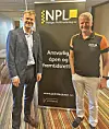 Statssekretær Sigve Bolstad (Sp) og NPL-leder Kjetil Ravlo på landsmøtet.