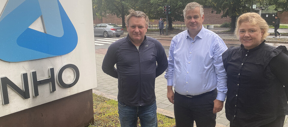 F.v. Bård Henning Midtbøen, Kjell Morten Aune og Camilla Steffensen. Forhandlinger for private barnevernsbedrifter 2024. F.v. Bård Henning Midtbøen, Kjell Morten Aune og Camilla Steffensen. Foto: Sveinung Berger