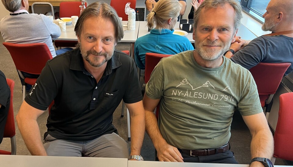 Hermod Lund (tv) og Ivar Bonde er fornøyd med at de endelig har fått tariffavtale