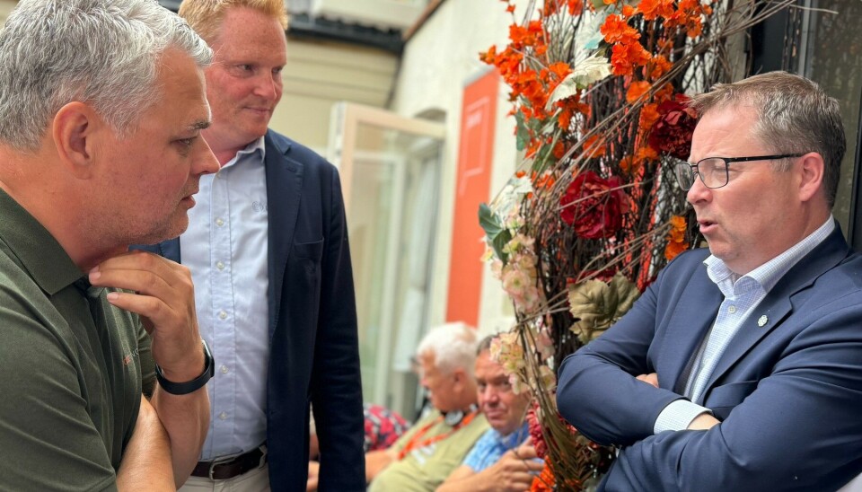 Leder i Parat forsvar, Johan Hovde, leder i Befalets Fellesorganisasjon, Dag Stutlien - og forsvarsminister Bjørn Arild Gram (Sp).