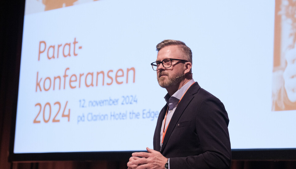 YS-leder, Hans-Erik Skjæggerud, på Paratkonferansen 2024 Foto: Ned Alley