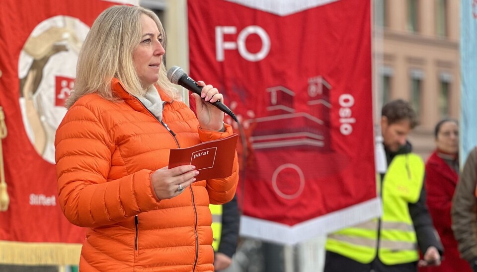 Parat-leder Unn Kristin Olsen under fredagens markering.