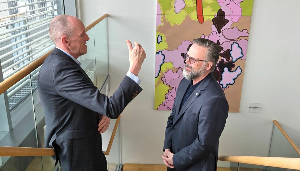 Torgeir Kroken (t.v), forhandlingsdirektør for partssamarbeid og Virkes forhandlingsleder, sammen med YS’ forhandlingsleder Eirik Bornø, ledet forhandlingene i årets mellomoppgjør.