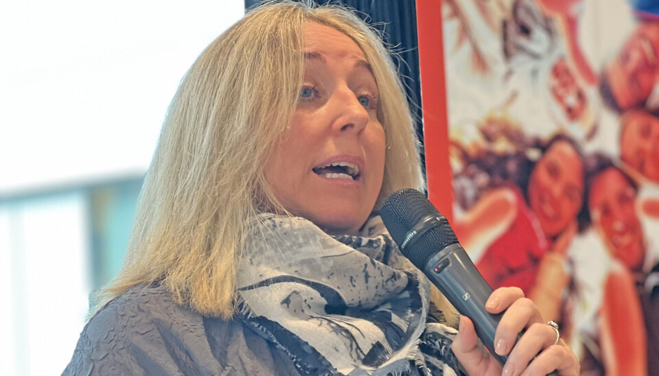 Parat-leder Unn Kristin Olsen holdt appell under 1. mai-frokost i regi av Parat og Negotia.