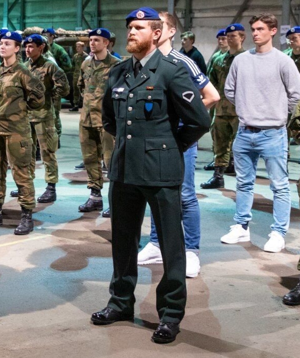 Eirik Lundby mens han var i tjeneste for Forsvaret.