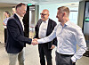 F.v.: Riksmekler Mats Ruland, mekler Richard Saue og YS Stat-leder Jens B. Jahren på riksmeklerens kontor 07.05.26.
