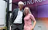 KI Norge-direktør Hans Christian Holte og digitaliserings- og forvaltningsminister Karianne Tung under lanseringen av KI Norge på Mesh i Oslo fredag 12.06.26.