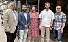 Mekling på anleggsoverenskomsten. F.v.: Kjell Morten Aune fra Parat; Kenneth Rasmussen fra Arne Olav Lund; Benedicte Søderlund fra Parat; Erik Ellingsen fra Larvikitt-blokka og Robin Grande fra Letnes Industri. Akersgata, Oslo 26.06.26